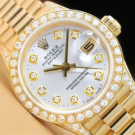 rolex diamond bezel ladies|ladies rolex watch with diamond bezel.